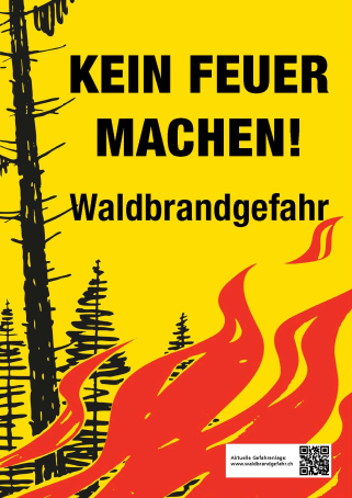 Plakat: Waldbrandgefahr kein Feuer machen