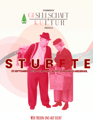 Flyer, Stubete 25. September 2026, 18:30 Uhr Schulhaus Niederwil